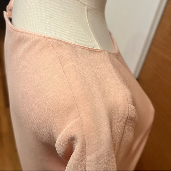 Lafayette 148 | Emery Ruffle Cuff Shift Dress | Soft Pink |Size Small - Picture 9 of 13